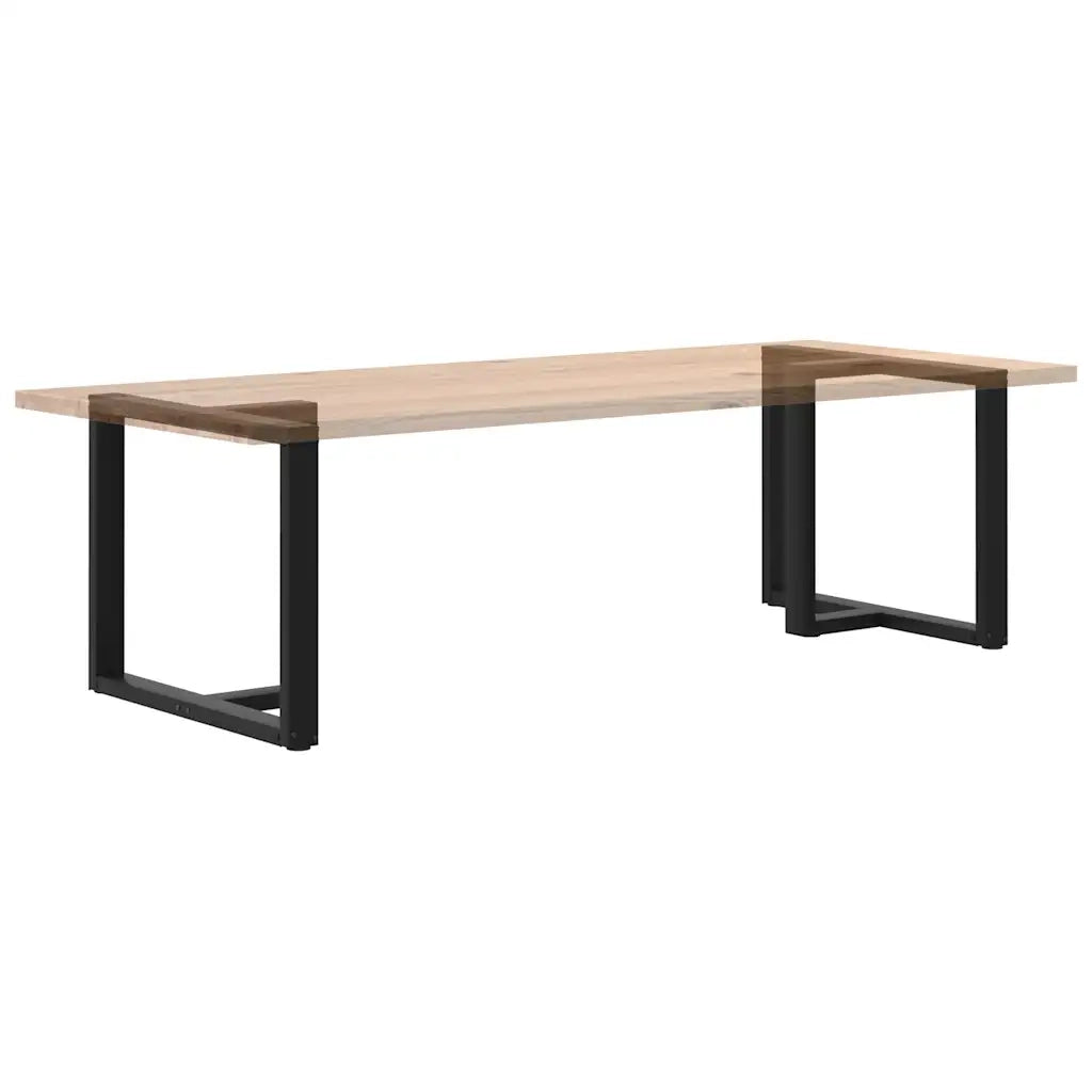 Gambe per tavolo da pranzo a forma di T 2 pz nere 100x35x(72-73) cm in acciaio 4013068