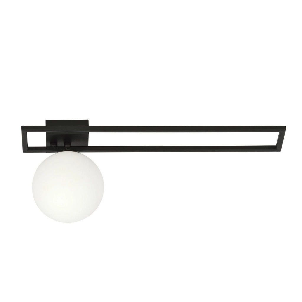 Plafoniera Emibig Imago nera/opalina 1xE14 dimmerabile 50cm