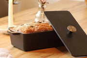 Piatto da forno e griglia in ghisa, teglia con coperchio, stampo da forno, rivestimento in elettrosmalta, per forni, griglia, BBQ e induzione, 1,5 l, Ø 28,2 x 12 cm