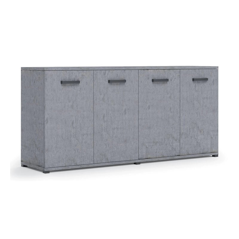 Mobile multiuso da soggiorno grigio cemento in legno nobilitato 180x80x45 cm