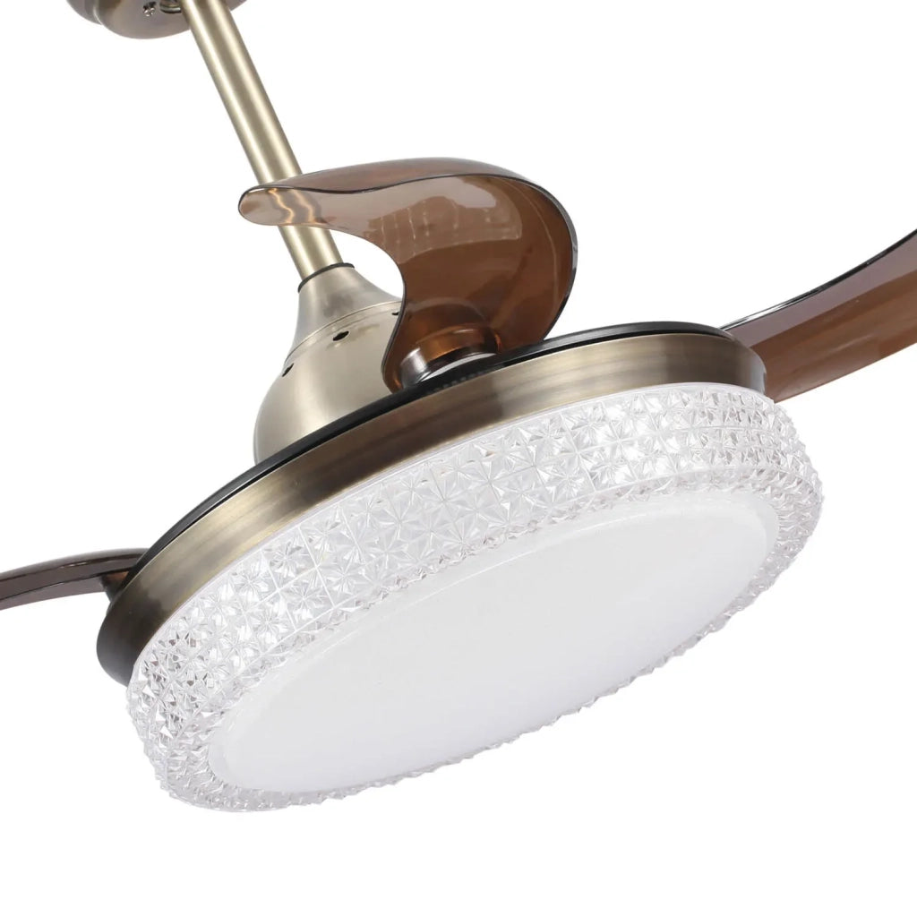 LÚZETE - VENTILADOR DE TECHO LED 28W REGOLAMENTO 4 LEGISLABILE DI MOTORE GIURIDICA