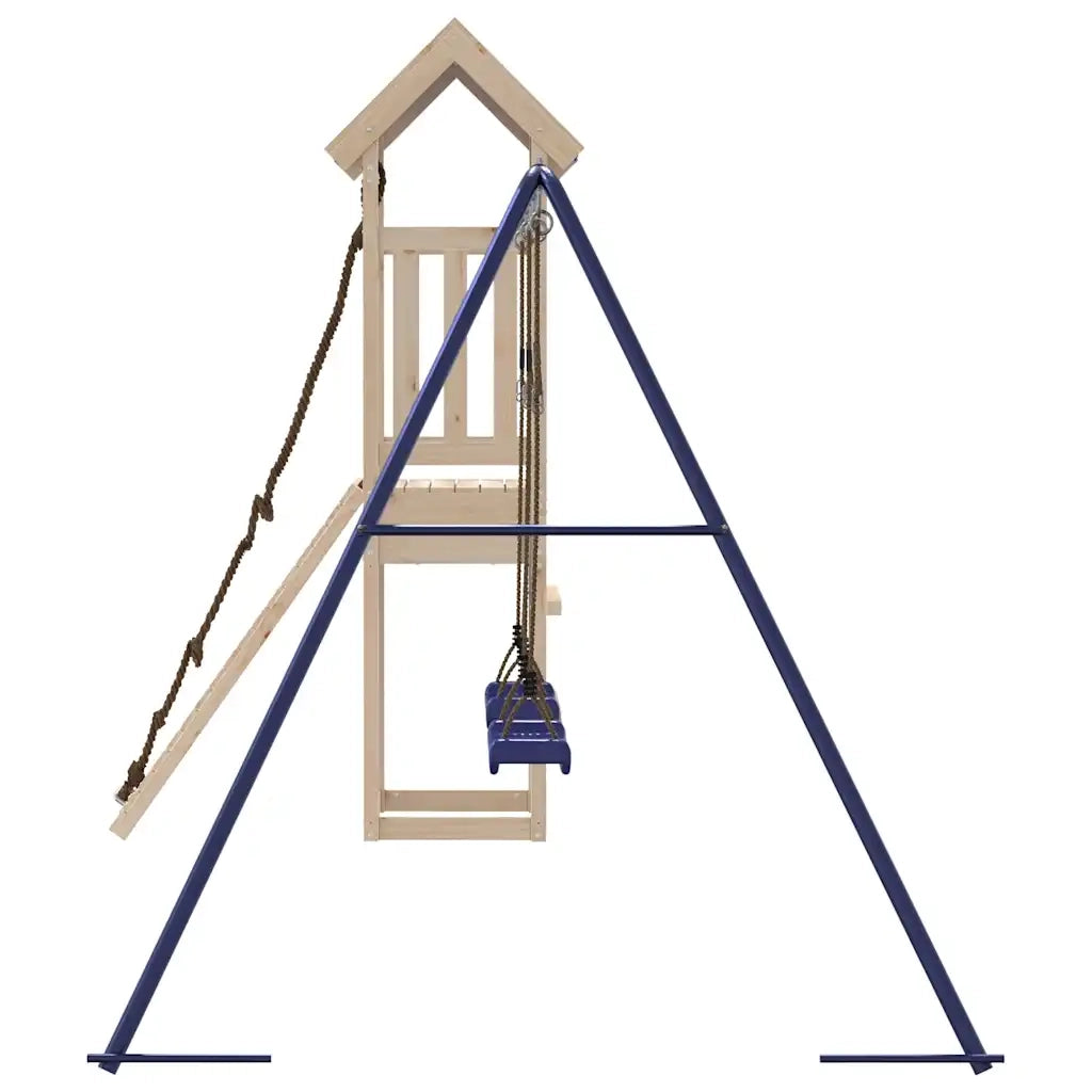 Set da Gioco da Esterno in Legno Massello di Pino