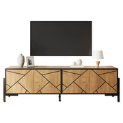 Mobile TV con 4 ante e 4 vani; per soggiorno; in MDF; 153 x 40 x 50 cm; natural wood