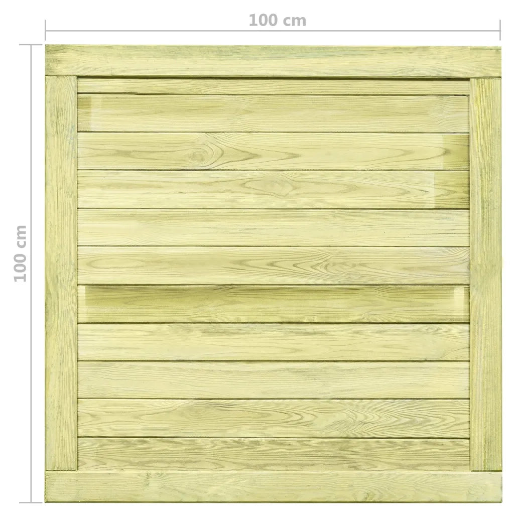 Cancello da Giardino-Porta da giardino in Legno di Pino Impregnato 100x100 cm
