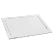Vassoio in legno laccato bianco 43x33x5,5h