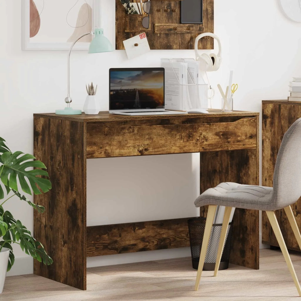 Scrivania con cassetto Quercia Affumicata 100 x 50 x 78 cm 888942