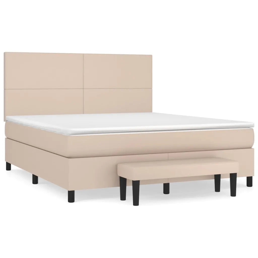 Giroletto a Molle con Materasso Cappuccino 180x200cm Similpelle 3137562