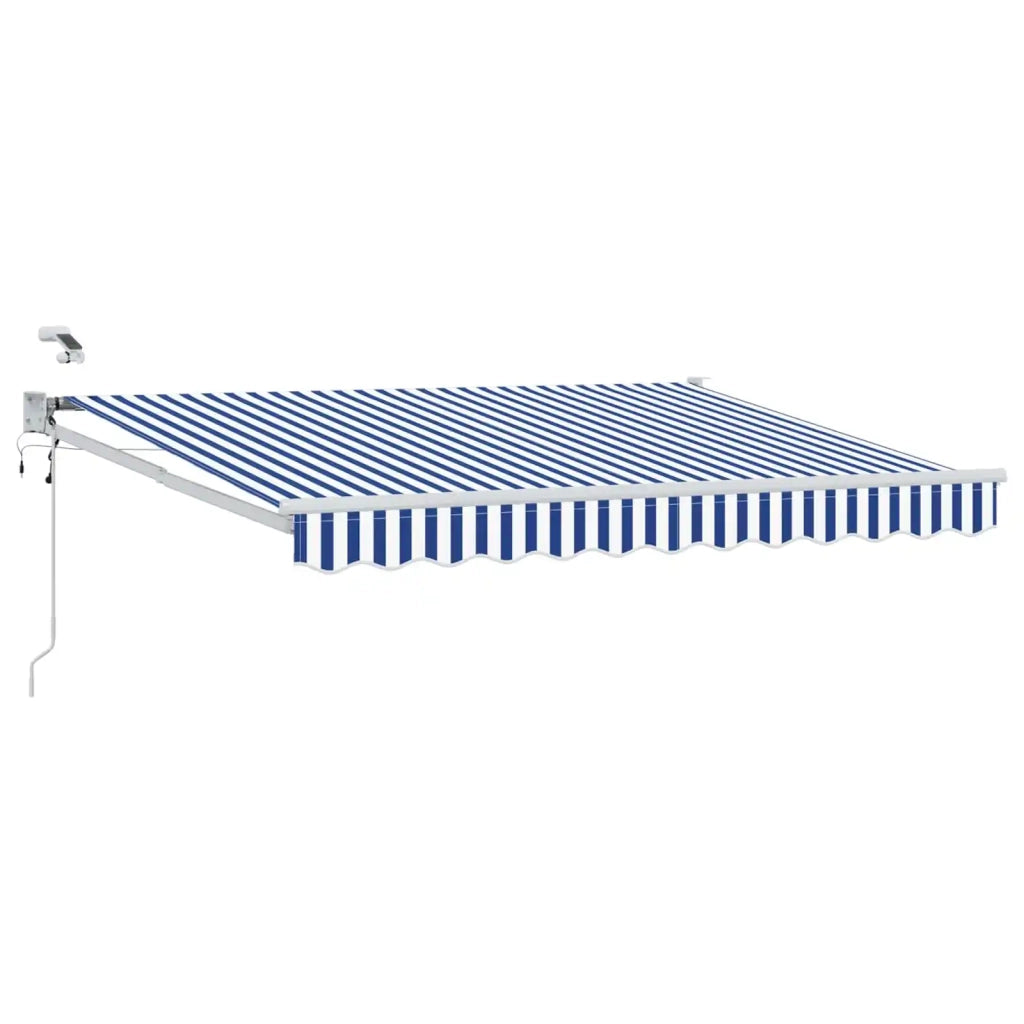 Tettuccio Elettrico Retrattile Blu e Bianco 3,5 x 2,5 m 3419607