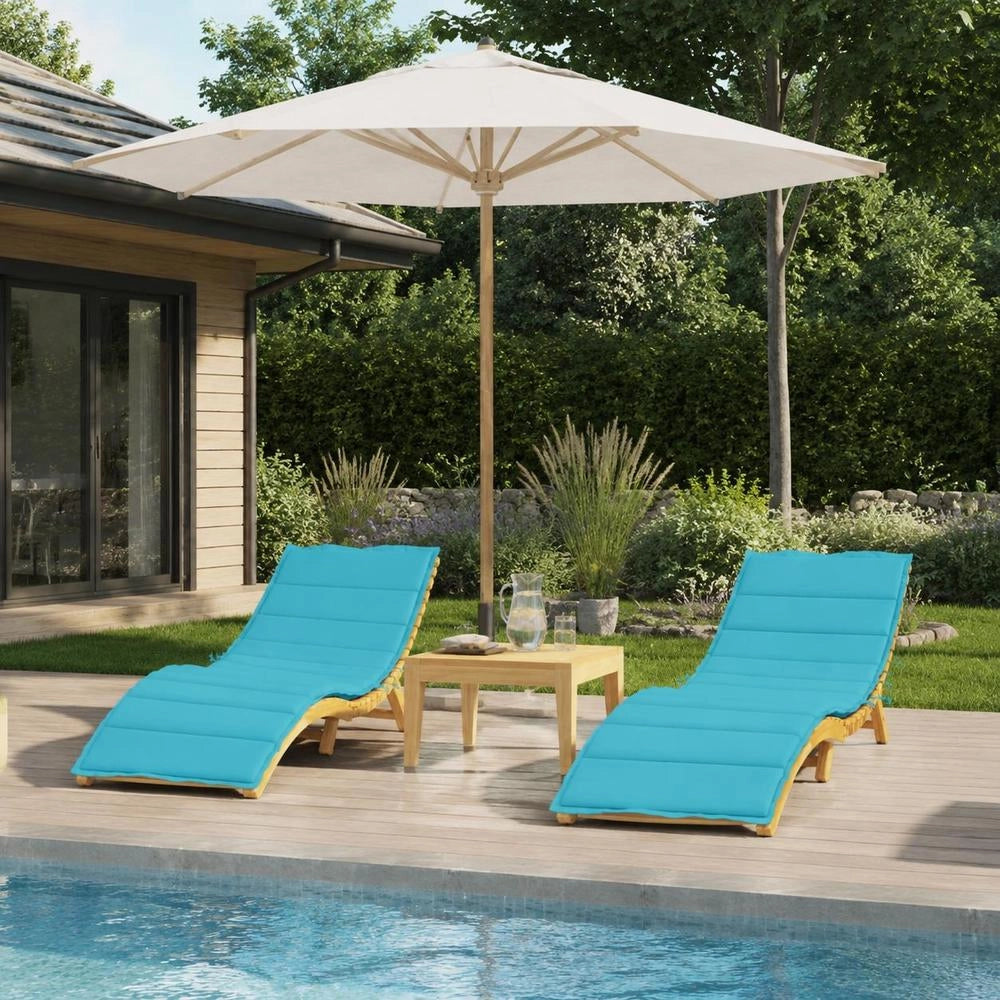 Sun Lounger Cushion, Turquoise Oxford Fabric