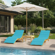 Sun Lounger Cushion, Turquoise Oxford Fabric