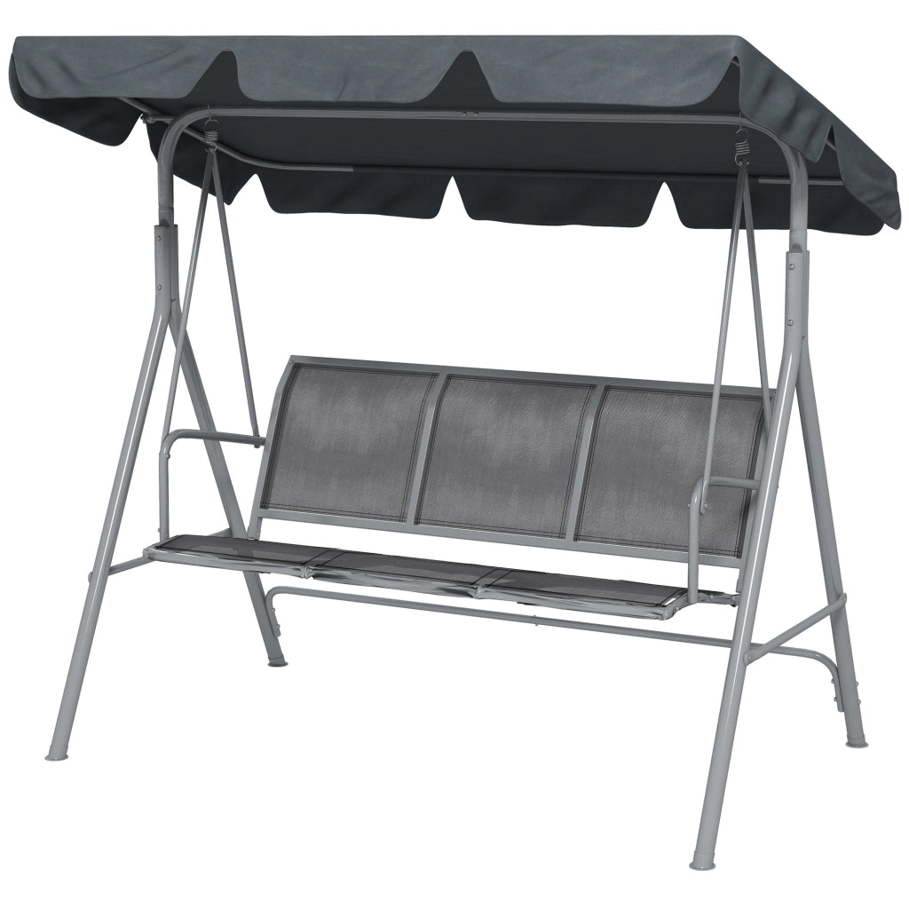 Dondolo 3 Posti ¨C Zephmum ¨C Grigio Metallo 171x108x154 cm