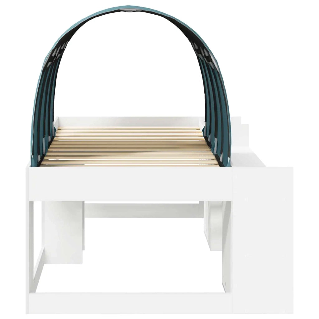 Letto alto per bambini con storage 3 pz Bianco e azzurro 3423594