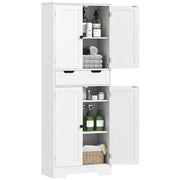 Mobile da bagno con cassetto, ante e ripiano regolabile ¨C Zephmum ¨C Bianco 60x30x160 cm