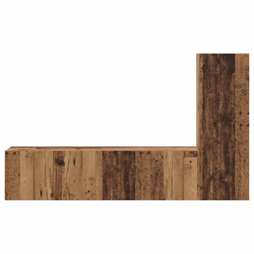 vidaXL Set mobile TV 3 pcs Legno vecchio 60 x 30 x 30 cm
