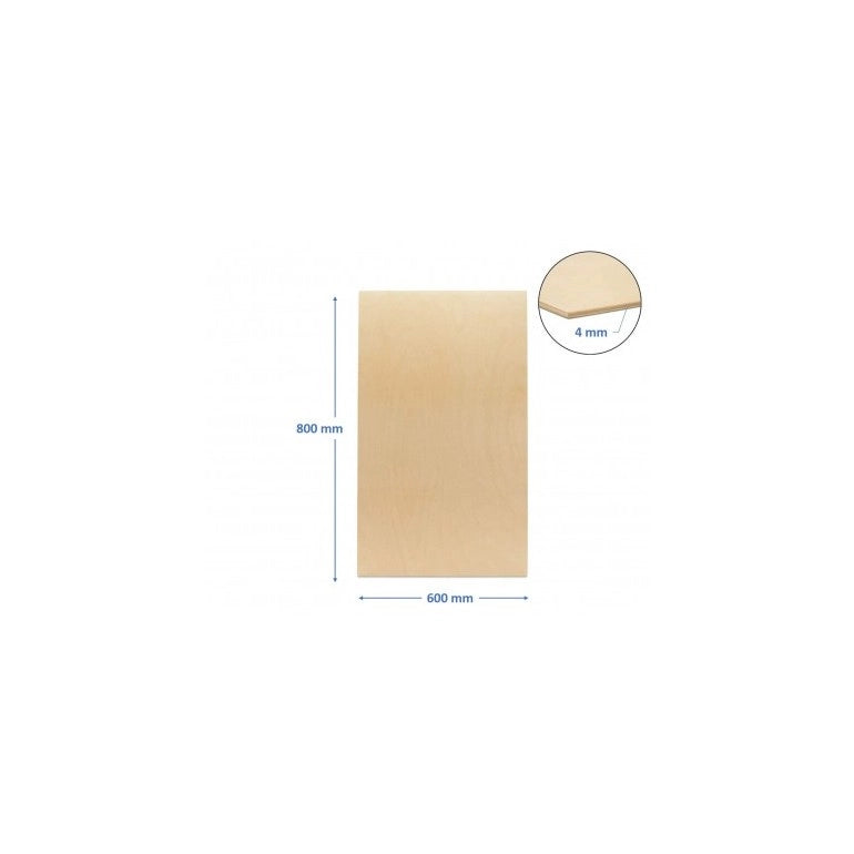 Pannello compensato 4 mm pioppo 600 x 800 mm