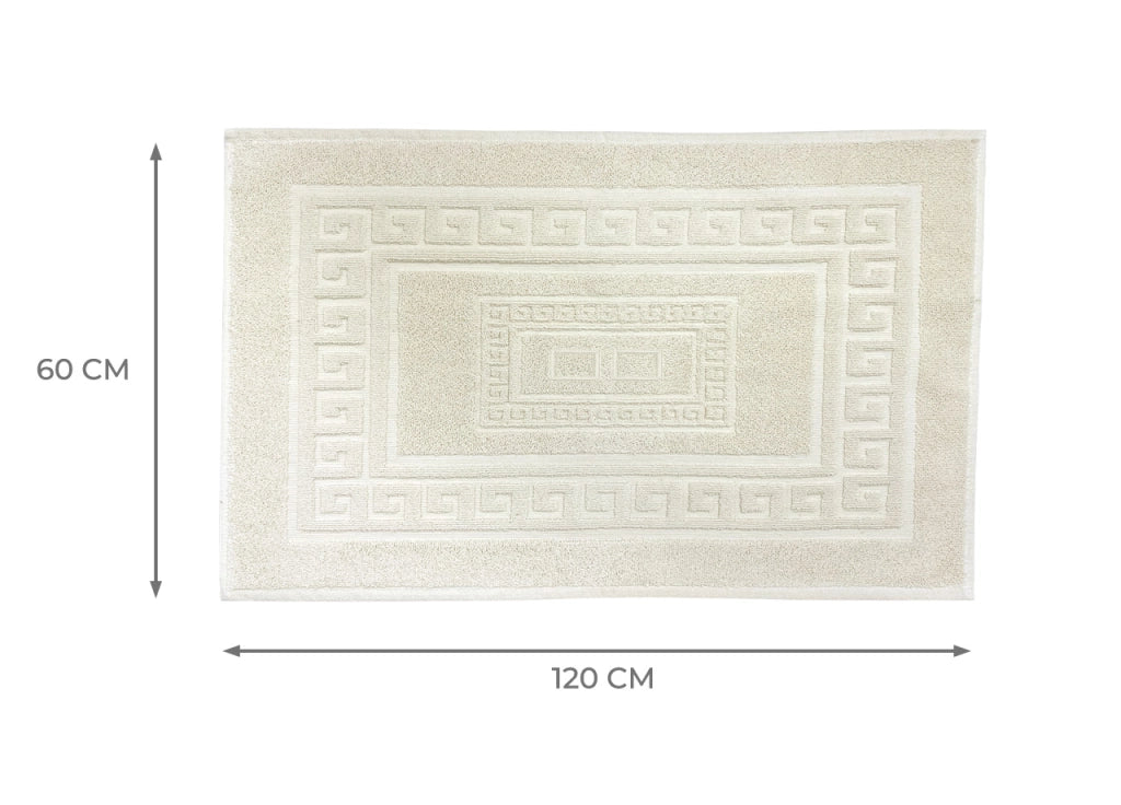 Tappeto Da Bagno Disegno Torino Colore Panna - 60x120 - Panna