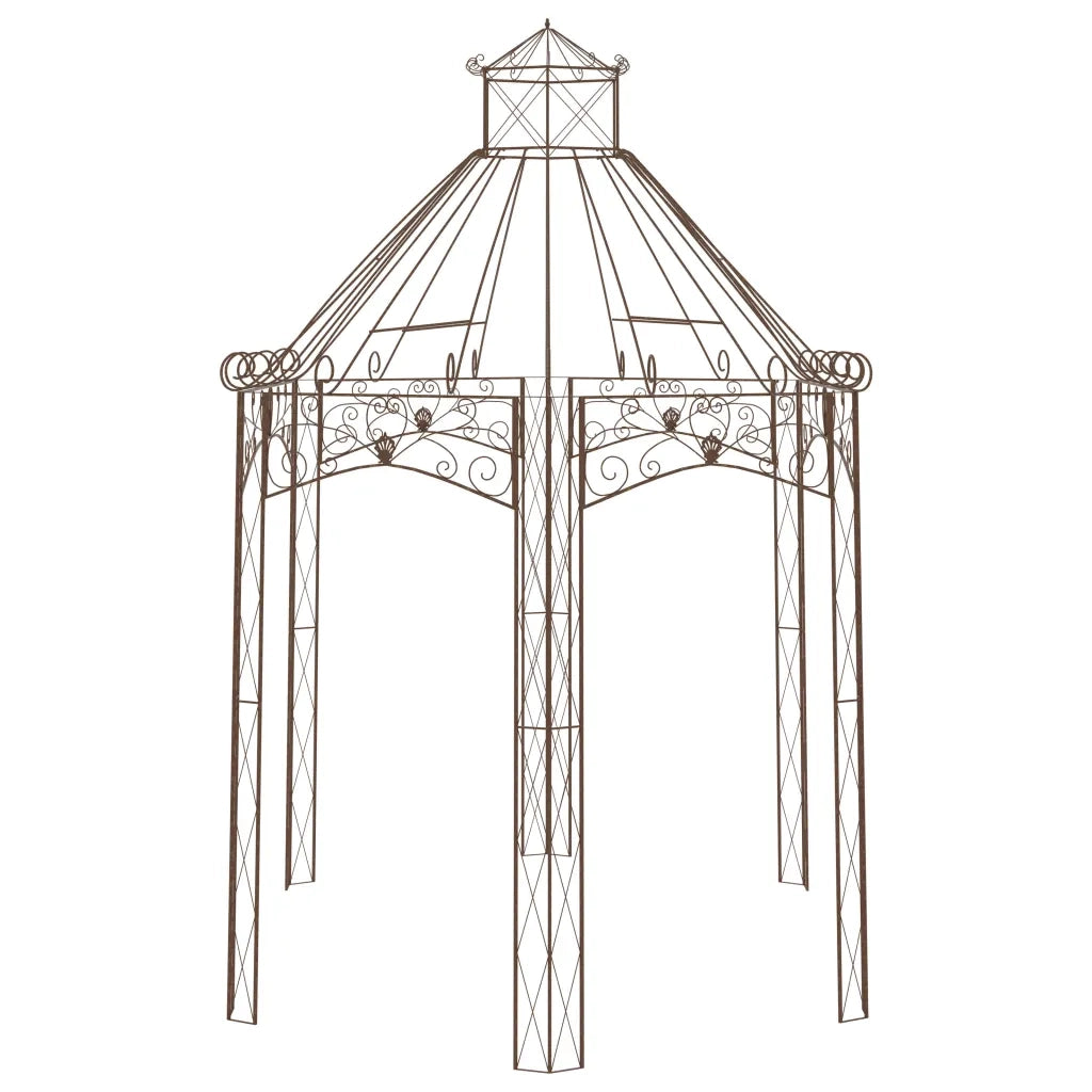 Padiglione da Giardino Marrone Anticato 400x258x378 cm in Ferro 314000