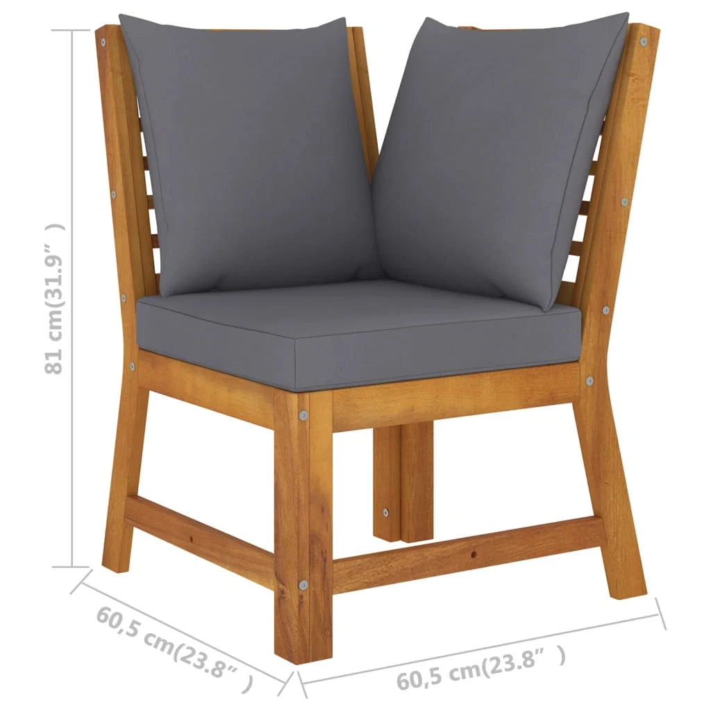 Set di mobili da giardino mobili da esterno 4 pezzi con cuscini legno massello di acacia 02_0016071