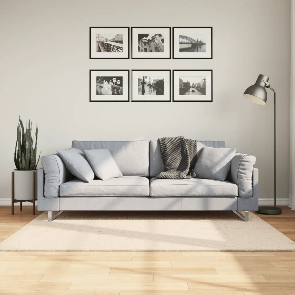 vidaXL Tappeto a Pelo Corto HUARTE Morbido e Lavabile Beige 120x170 cm