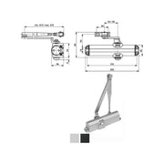 Chiudiporta Aerodinamico Ner. Ts Compakt 102 Dorma