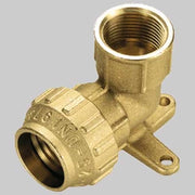 RACCORDO A GOMITO FEMMINA CON STAFFA COBRA RING  25 x 3/4     TIEMME