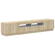 Mobile TV LED a 5 pezzi Rovere Sonoma Legno ingegnerizzato 3416839