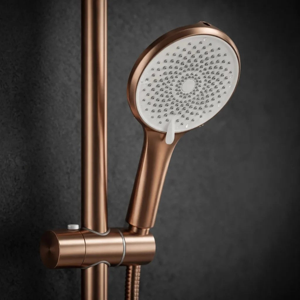 Set Doccia Rea Rivo Brush Copper