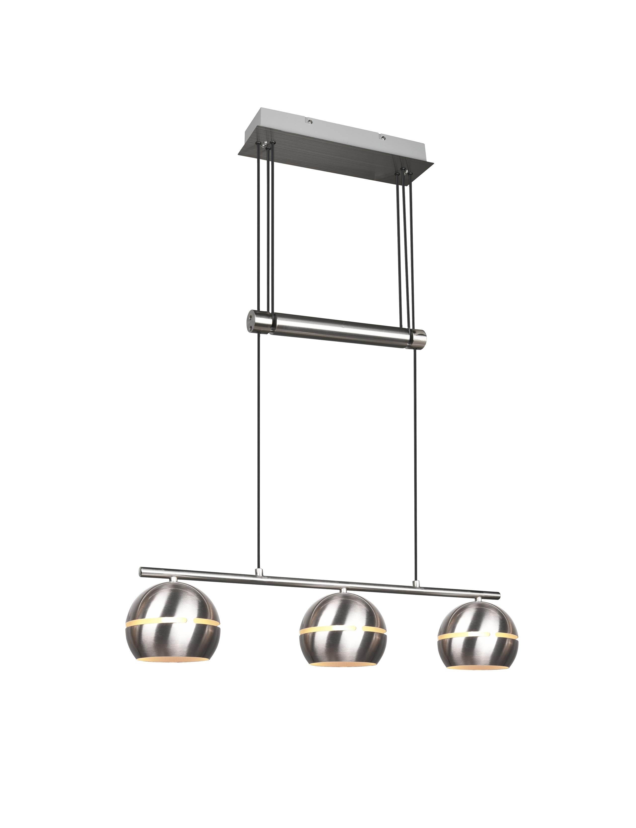 Lampada a Sospensione da Interno  E14 in Metallo Nickel Opaco