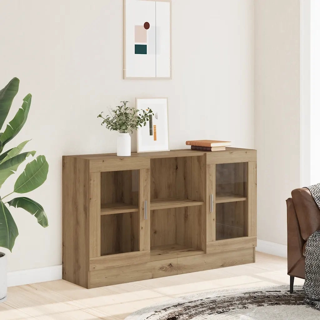Credenza | Madia | Buffet da pranzo | Armadio da pranzo Rovere Artigianale 120x30,5x70 cm in Truciolato