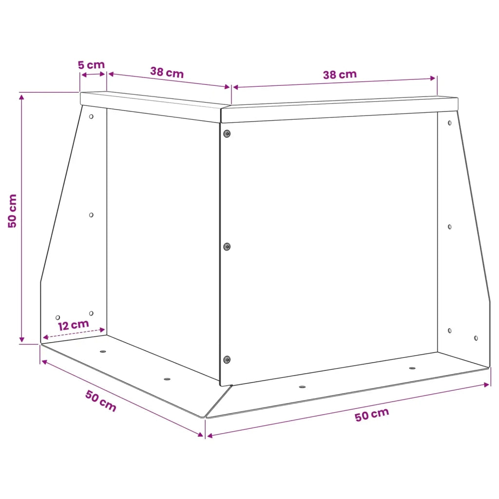 Muro di contenimento 50 x 50 x 50 cm Acciaio Bianco 8015187