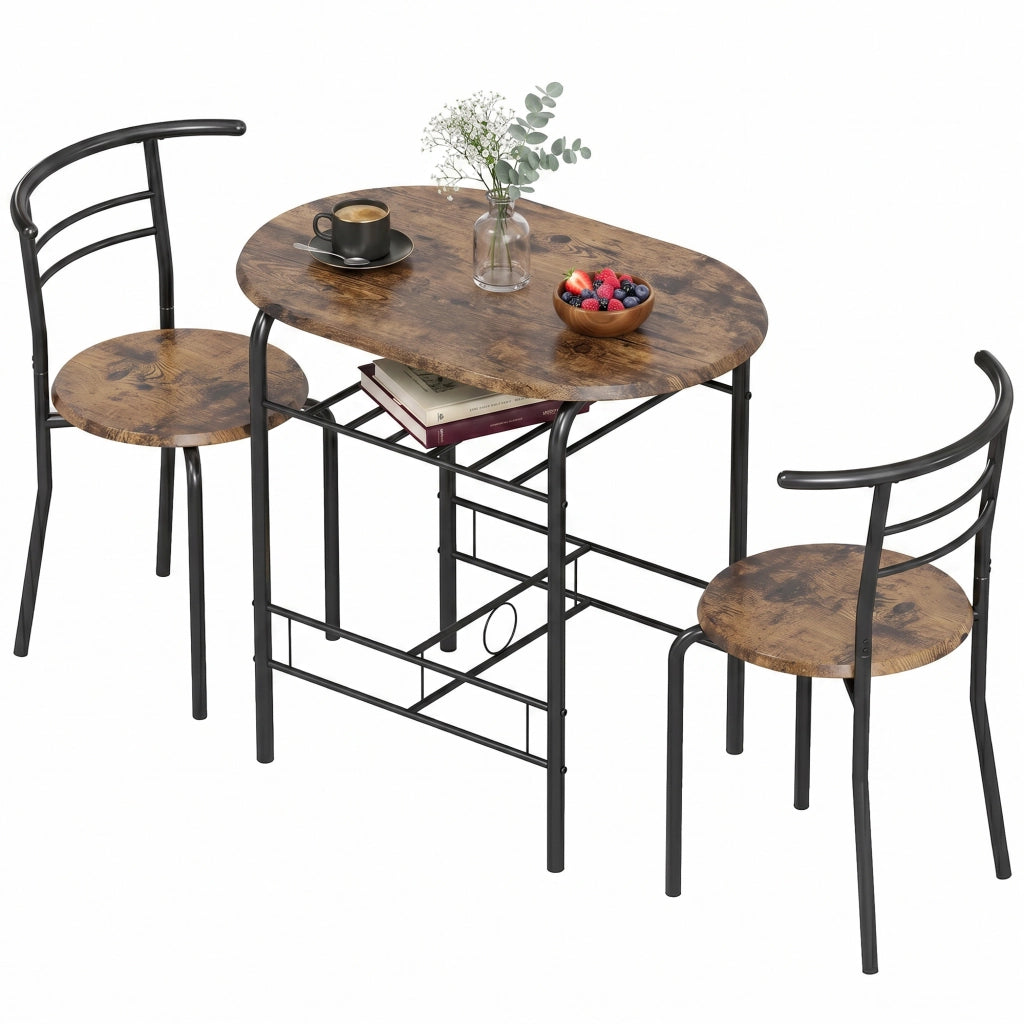Tavolo da pranzo allungabile con sedie ¨C Minimal ¨C Legno effetto rovere, 2 sedie, 90x90x75 cm