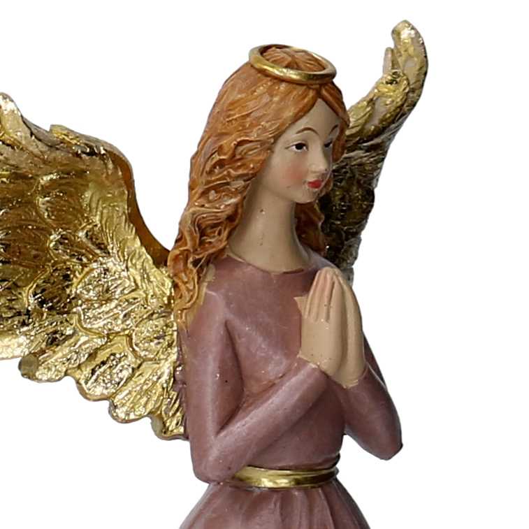 Angelo resina rosa cm 13,5x10xh28,5