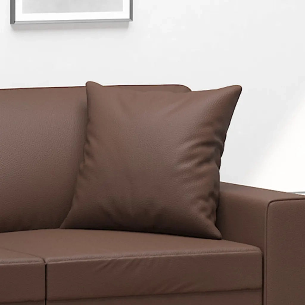 Cuscini Decorativi 2 pz Marrone 40x40 cm in Similpelle CFW2506907