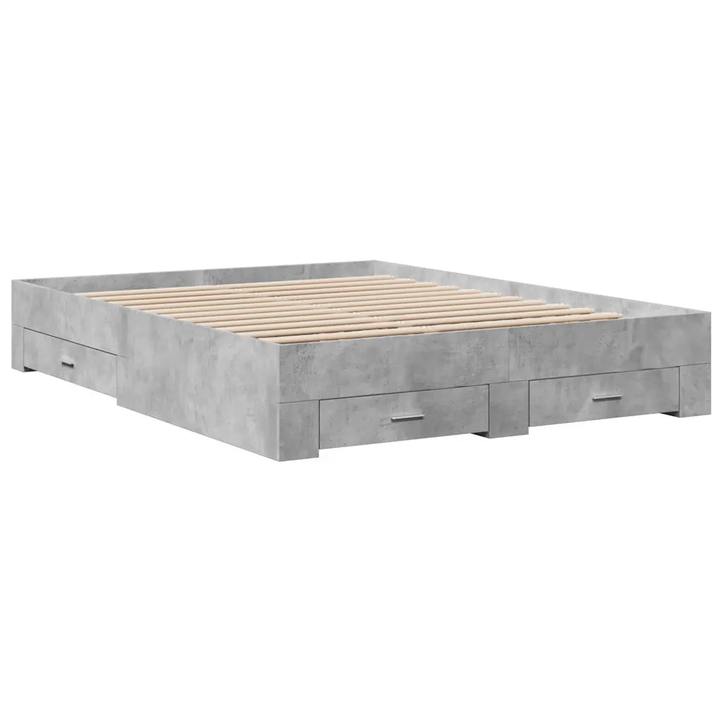 Giroletto Cassetti Grigio Cemento 150x200 cm Legno Multistrato 3280380