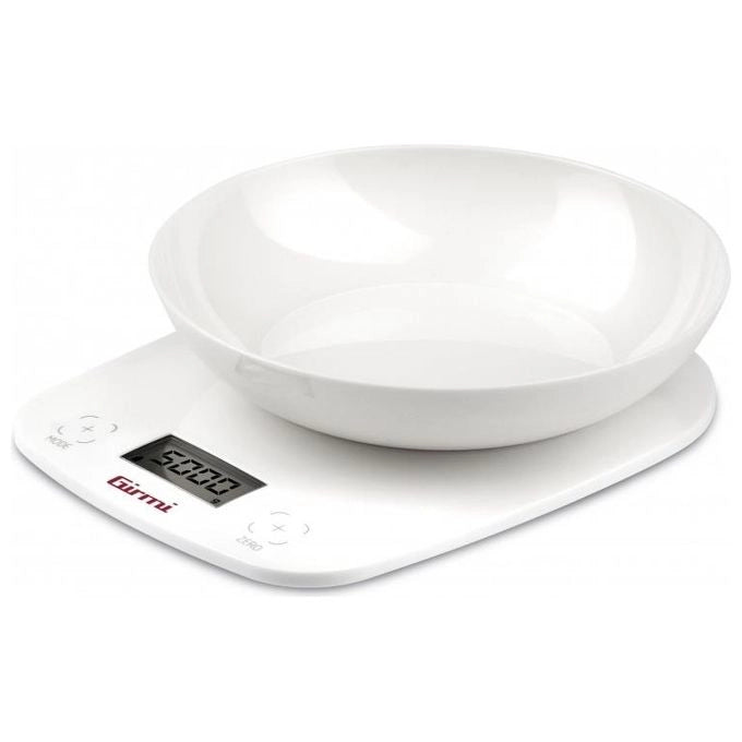 Girmi PS01 Bilancia da cucina elettronica Bianco Superficie piana Rotondo