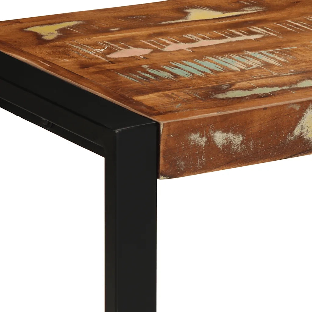 Panca Multicolore 80x35x45 cm in Legno Massello Recupero 4015980