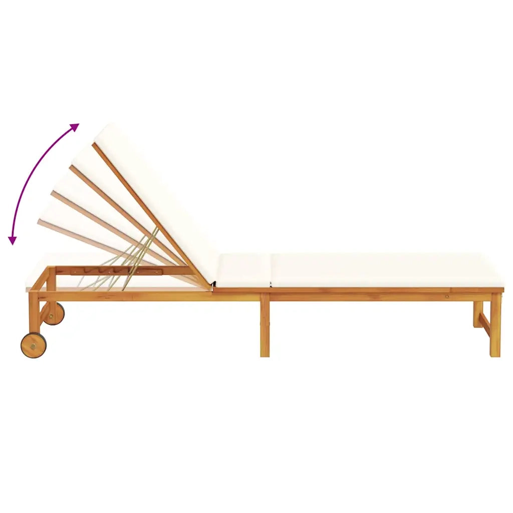 Lettino da sole 3 pcs Marrone Legno di Acacia Massello 3333834