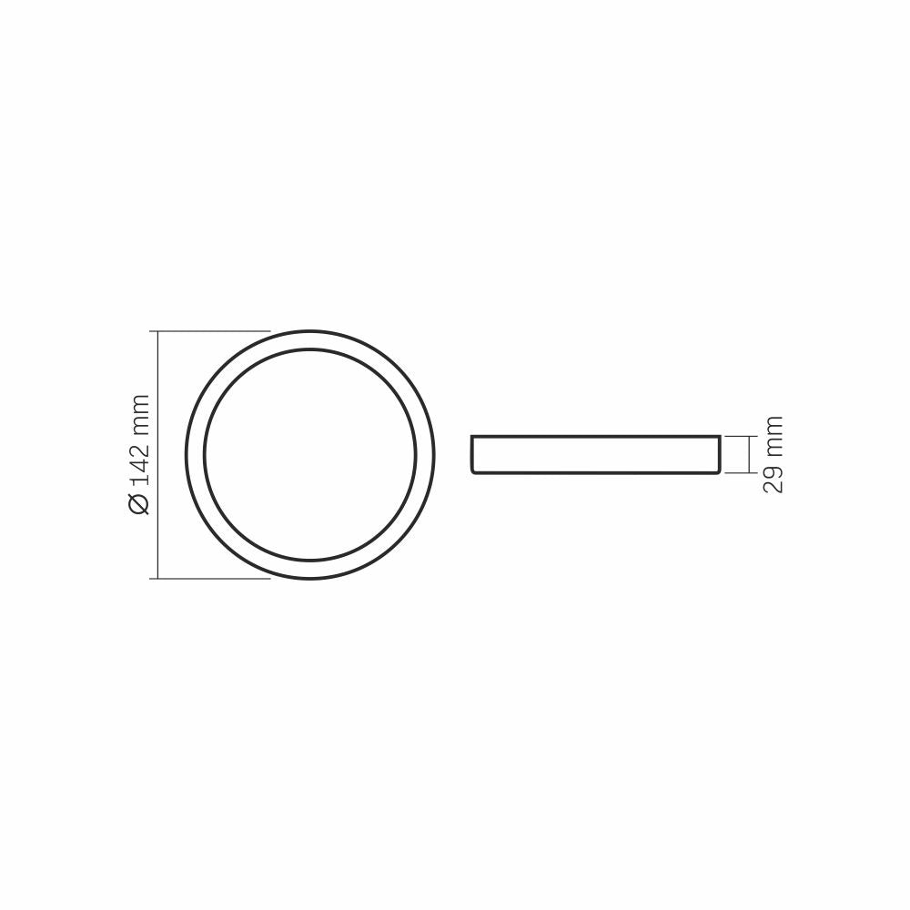 Plafoniera LED Videx bianca 10W 1250lm 4000K Ø14,2cm