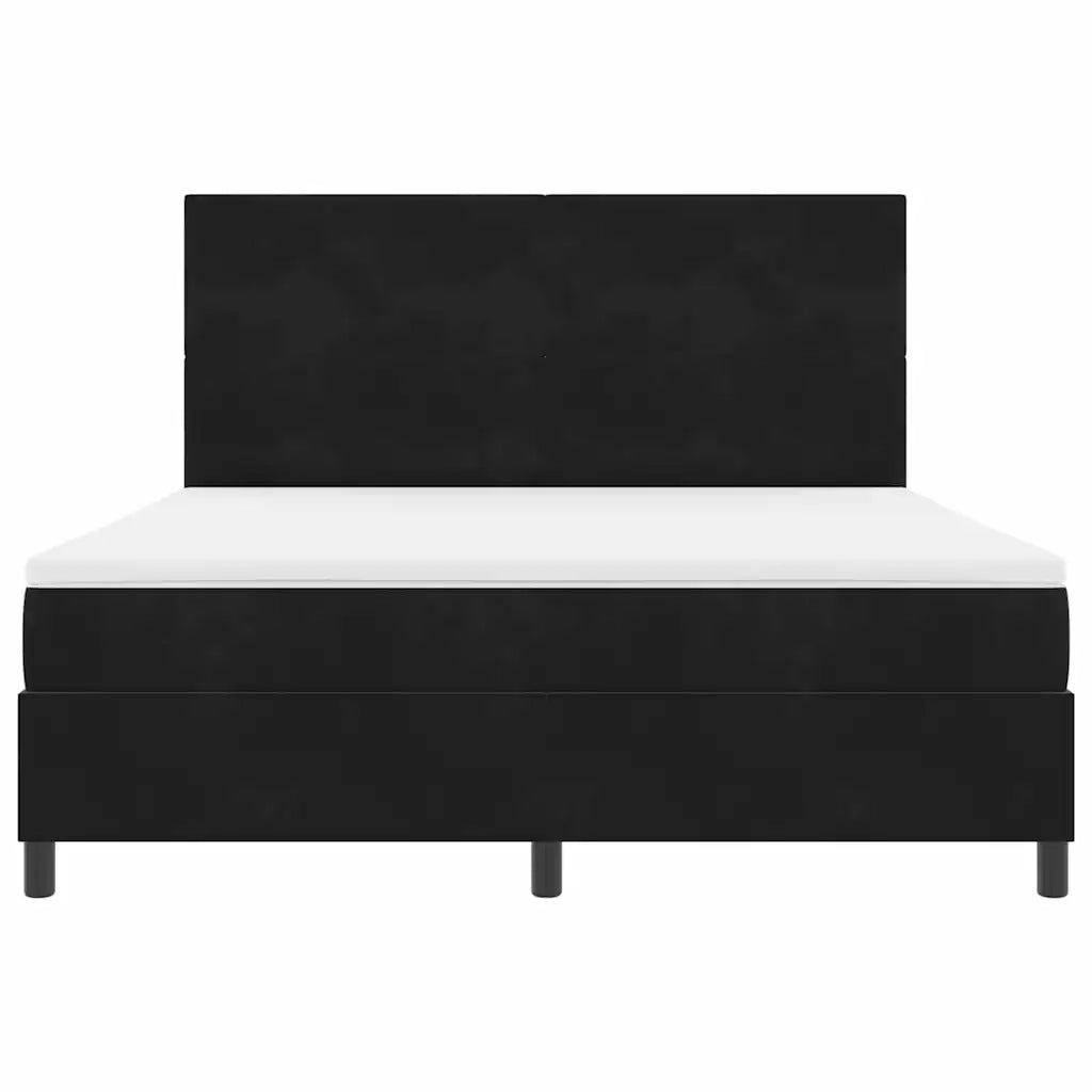 Letto a molle con materasso Nero 180 x 200 cm Velluto 3339850