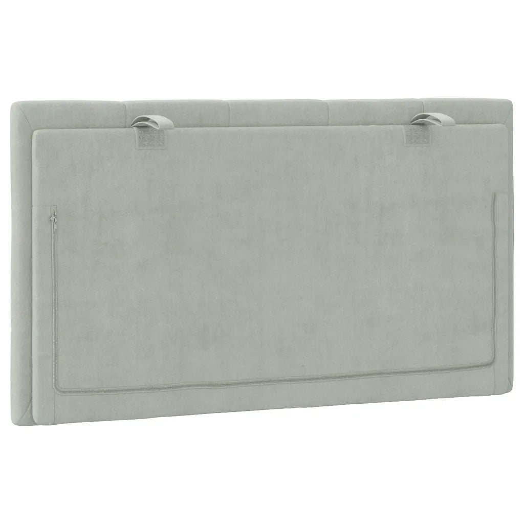 Cuscino Testiera Hanko Grigio Chiaro 80 cm in Velluto CFW4512023