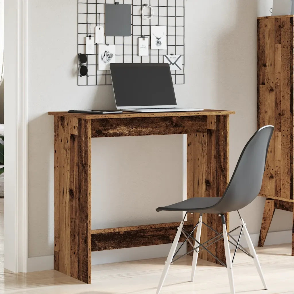 Scrivania-Scrivanie per ufficio e studio-Scrittoio Legno Antico 80x40x75 cm in Truciolato