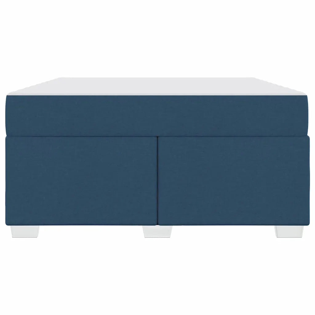 Struttura del letto con materasso Blu 160 x 200 cm Tessuto