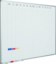 Pannello di progettazione Softline profilo 8mm Doppia settimana, NL incl. riga dei giorni - Calendario settimanale - 90x120 cm