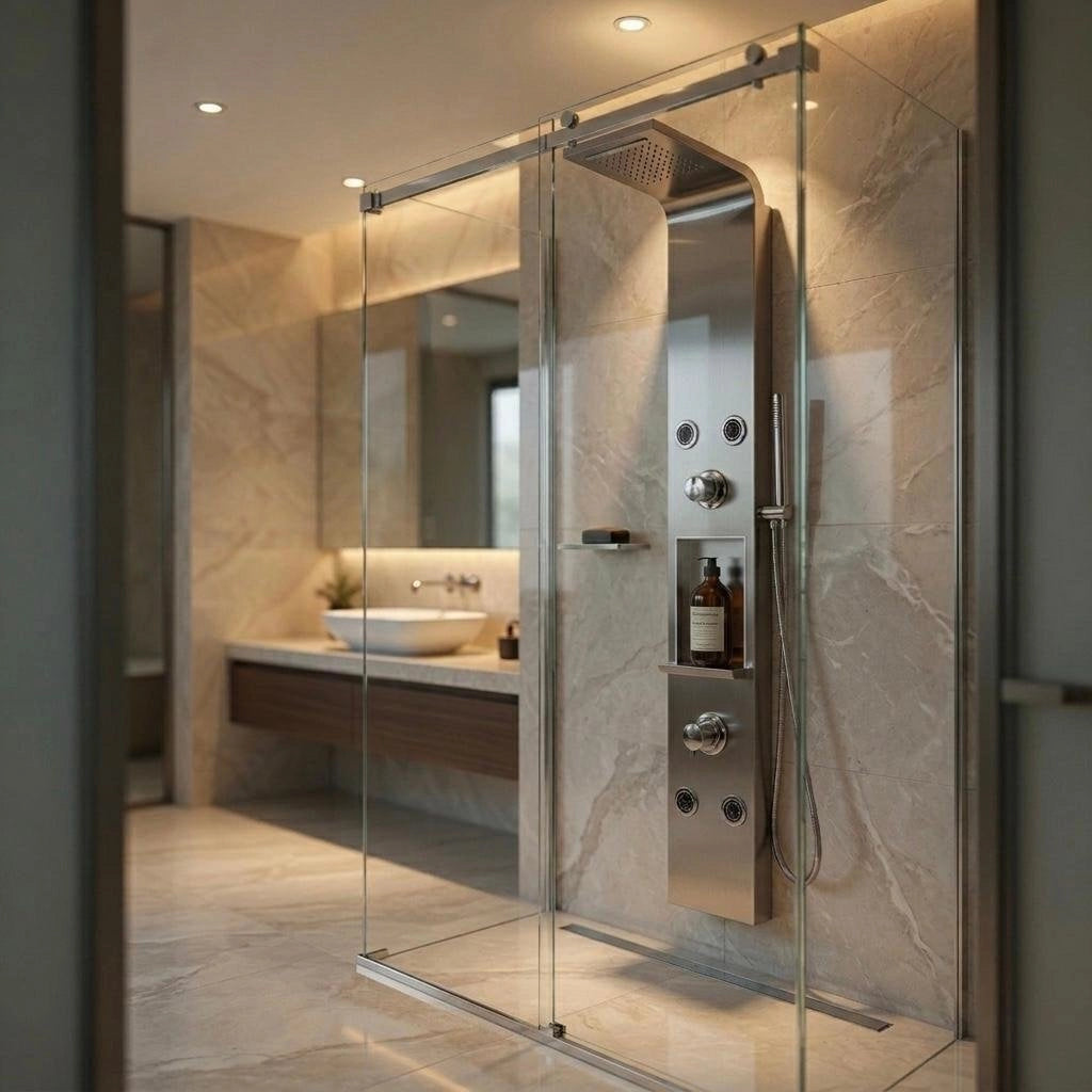 Colonna doccia pannello idromassaggio effetto cascata YH8126 SEUL - Satinato