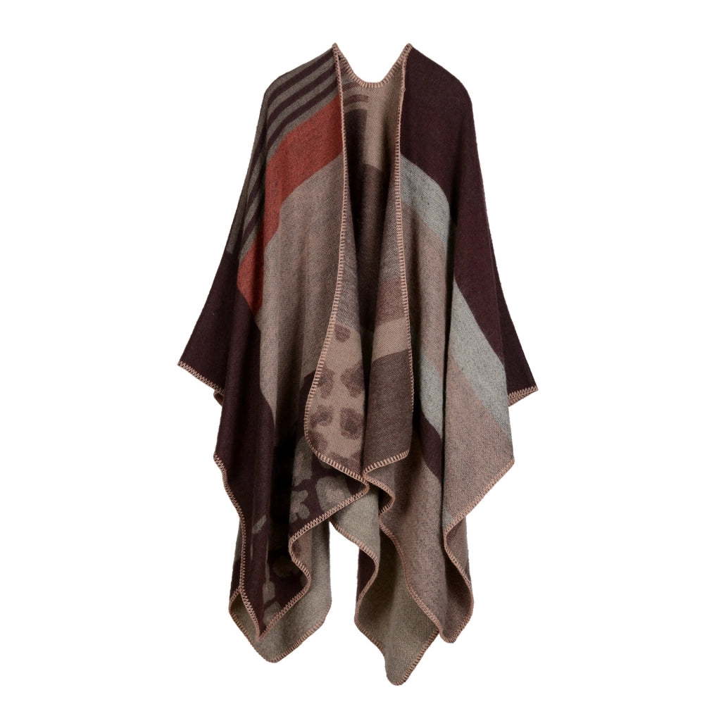 Mantella/sciarpa da donna in cashmere caldo per autunno/inverno con spacchi - Sciarpa alla moda