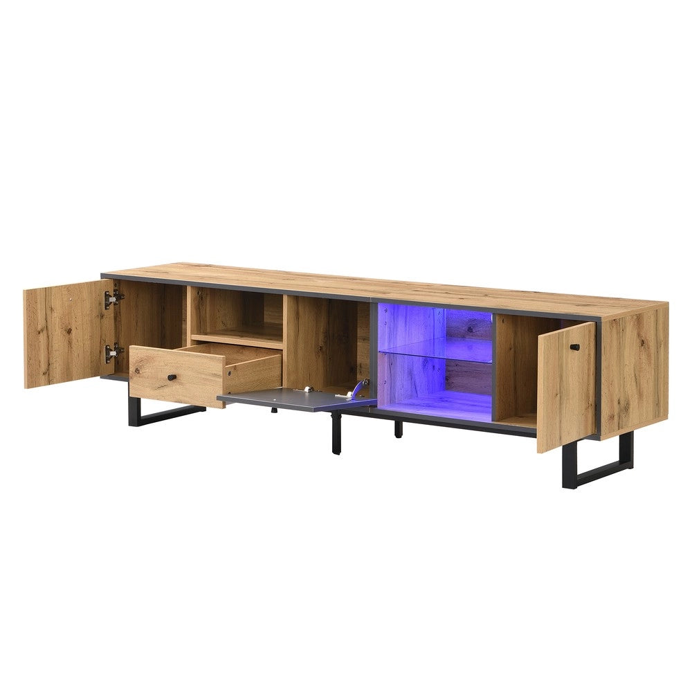 Mobile TV con LED ¨C Xylo ¨C Vetro, Design Soggiorno