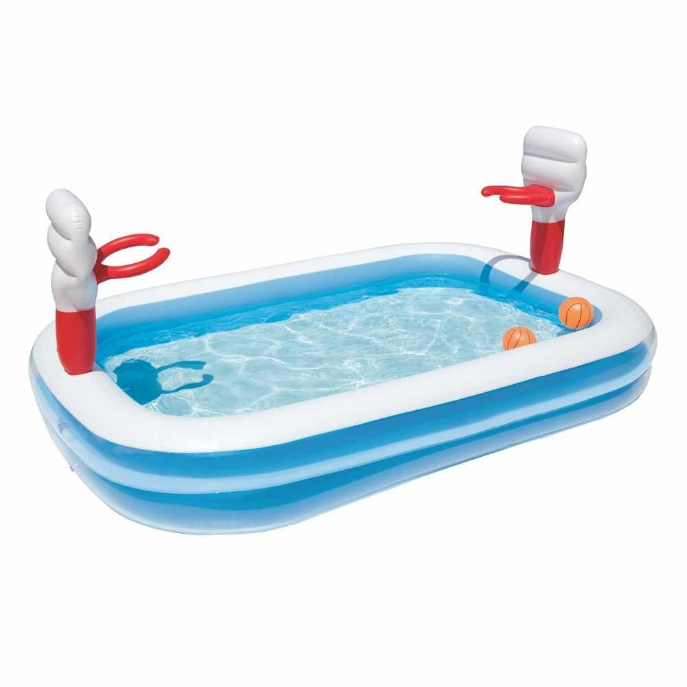 Trade Shop - Piscina Gonfiabile Per Bambini 3 Anni+ Gioco Pallacanestro Basket Giardino 54122 -