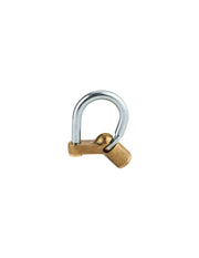 Lucchetto 129C chiave mezzaluna base angolare, arco acciaio, da esterno - contatori, quadri elettrici, VVF, pompieri, manutenzione - THIRARD
