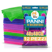 Panni Microfibra Akitaink 12 PZ 40x40cm Lavabili