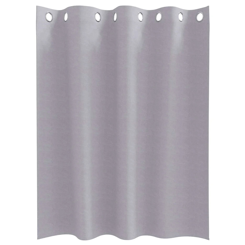 Tende Blackout con Anelli 2 pcs Grigio Metallico 140 x 140 cm 4107358